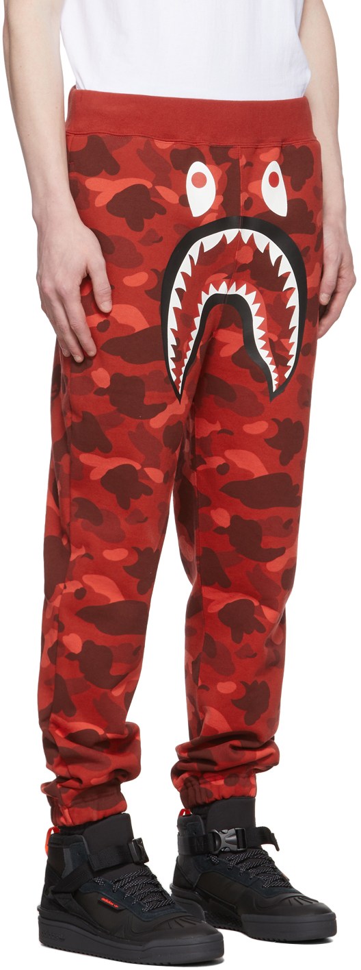 Red Camo Shark Lounge Pants - 221546M190001
